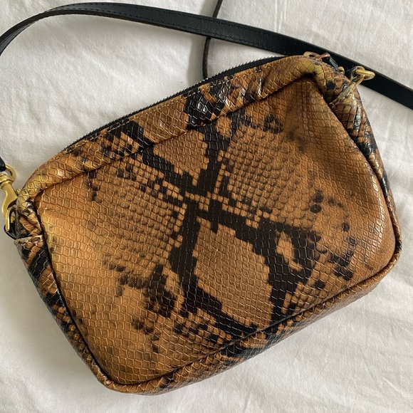 Clare V. Midi Sac crossbody in walnut python - Picture 11 of 15